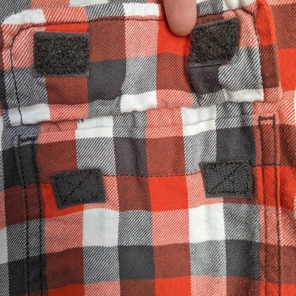 Led Zeppelin Music Band Custom Orange Plaid Flannel Button Down Shirt Large Tall - Picture 5 of 7